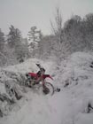 great danegate byway in thick snow and ince